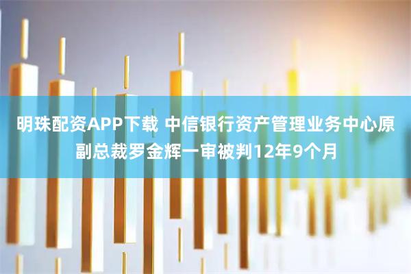 明珠配资APP下载 中信银行资产管理业务中心原副总裁罗金辉一审被判12年9个月